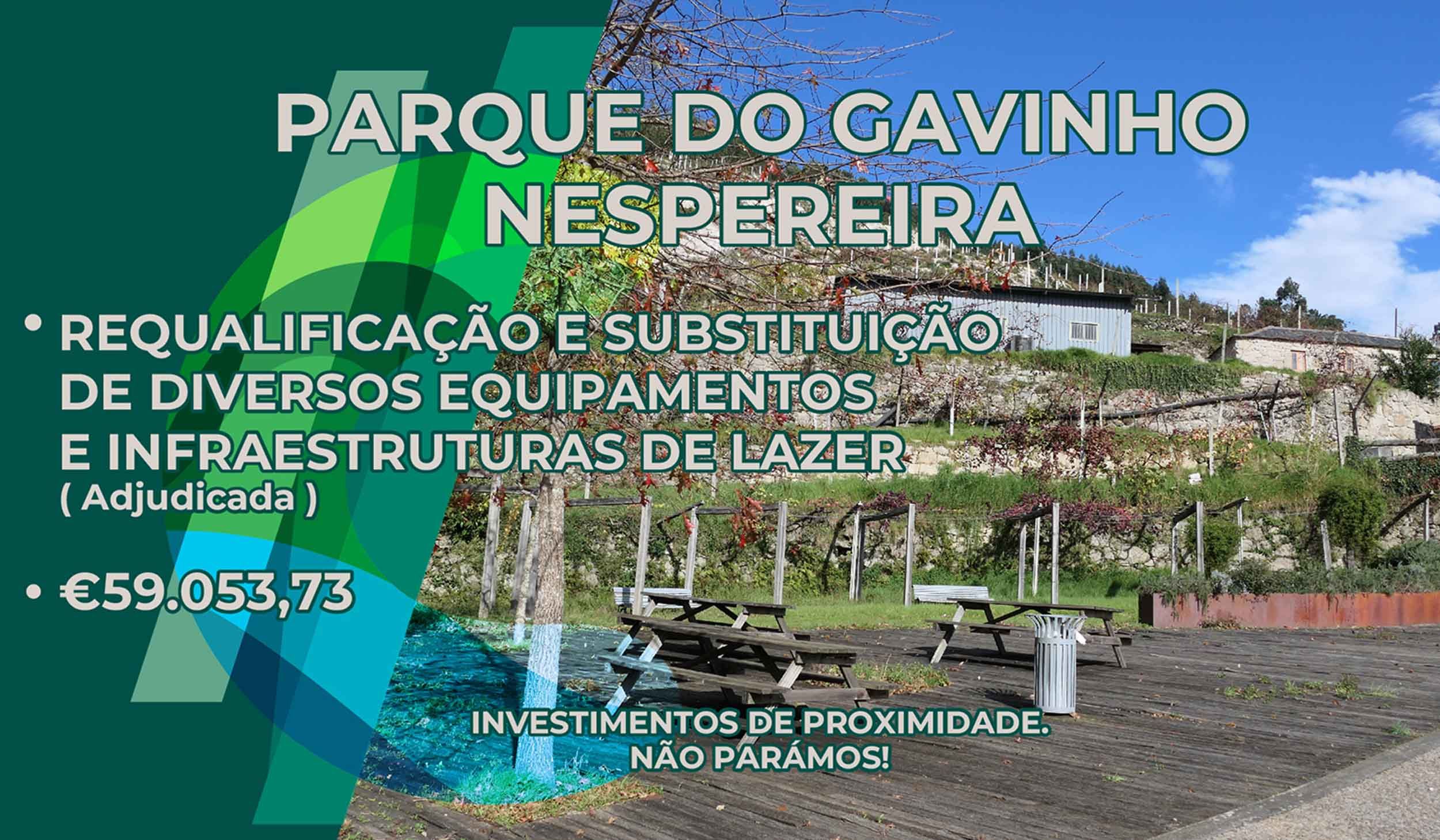 Câmara Adjudica Obra de Requalificação do Parque do Gavinho em Nespereira